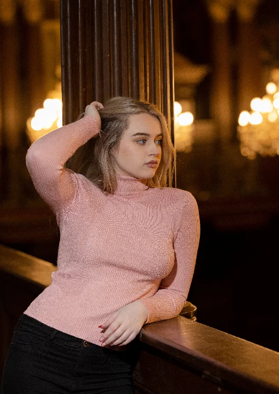 Blush High Neck Jumper