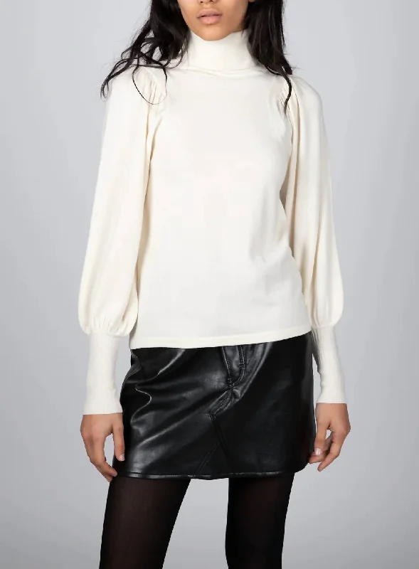 Dewi Turtleneck Sweater in Ivory