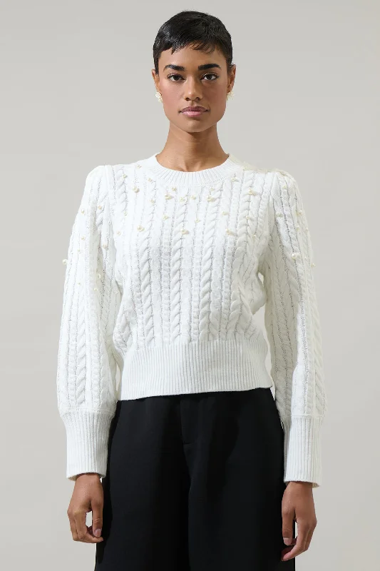 Toxey Pearl Round Neck Sweater