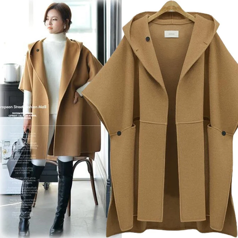 2018 Autumn Winter Jacket Women Bat Sleeved Cardigan Coat Women Plus Size 4XL Manteau Femme Hiver Jacket Outwear