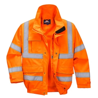 Hi Vis Extreme Bomber Rain Jacket RIS 3279 Portwest S591