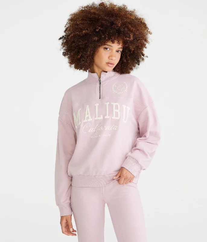 Aeropostale Malibu Sports Quarter-Zip Sweatshirt