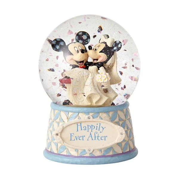 Jim Shore Mickey and Minnie Wedding Waterball