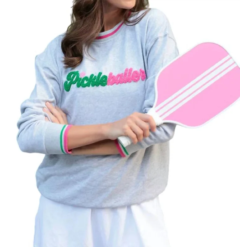 Pickleballer Sweatshirt In Grey