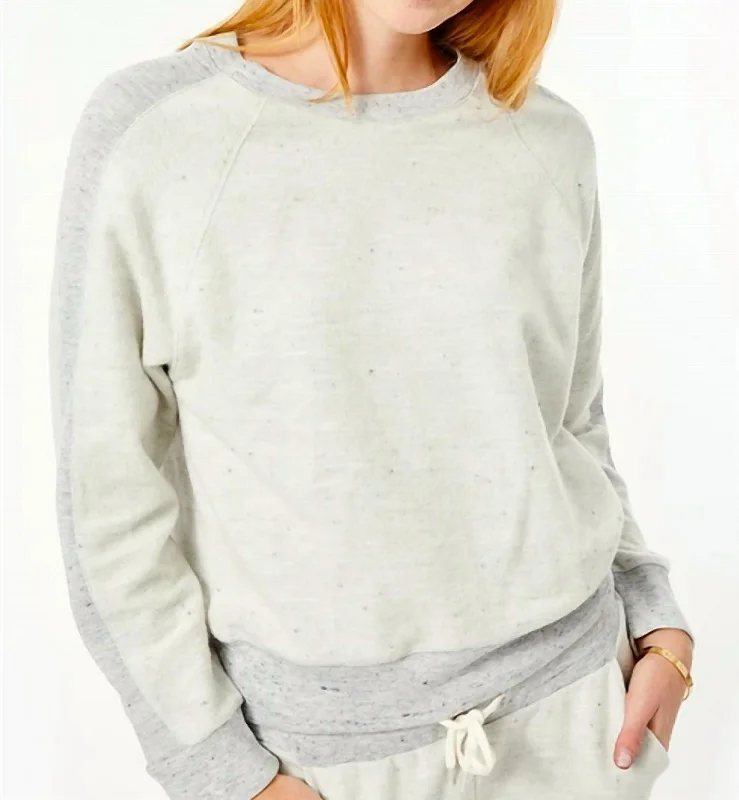 Reversed Neps Raglan Sweatshirt In Natural