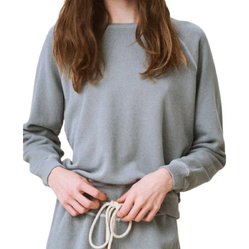 Shrunken Sweatshirt In Dusty Blue