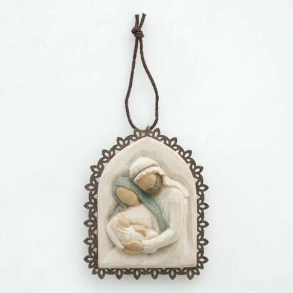 Willow Tree Holy Family Metal-edged Ornament