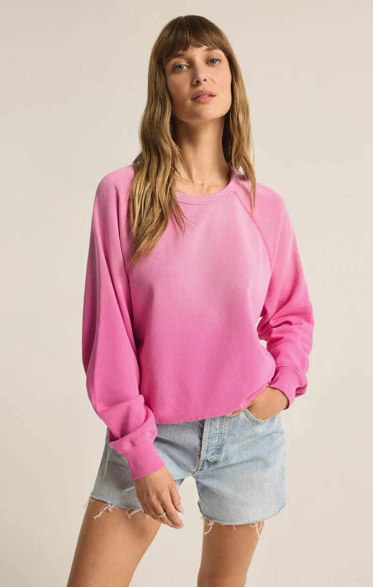 Z Supply Heartbreaker Pink Washed Ashore Sweatshirt