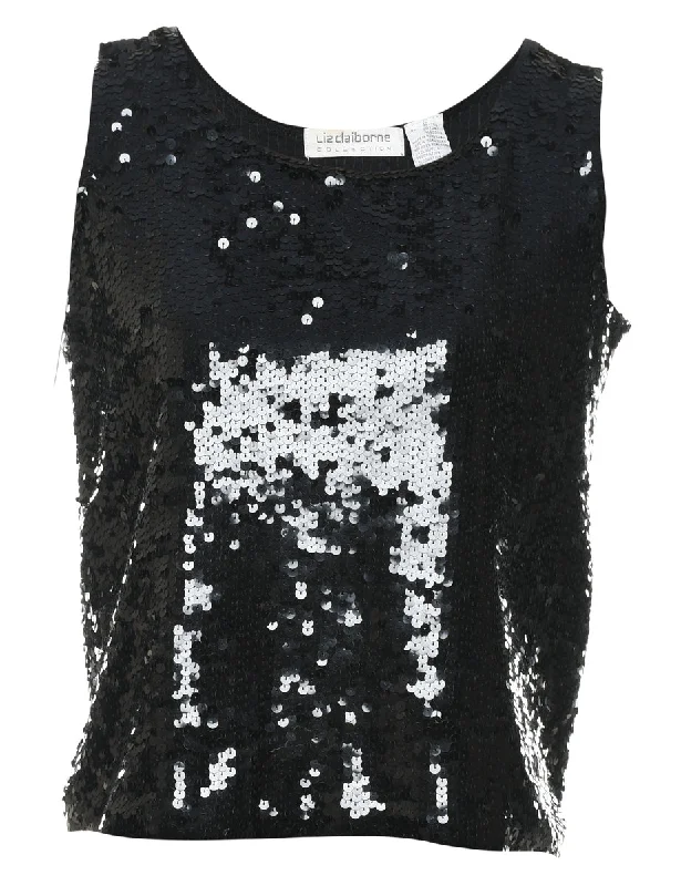 Liz Claiborne Sequined Party Top - S