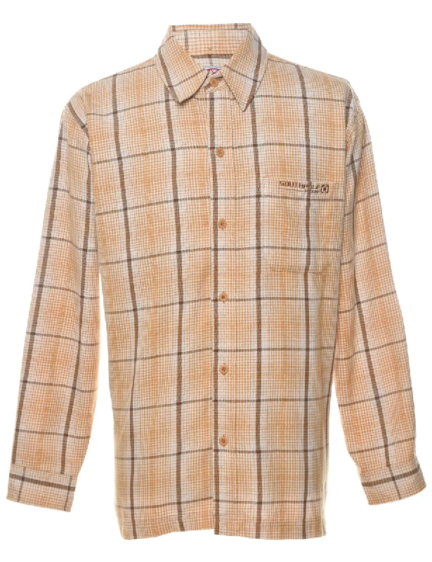 Long Sleeved Checked Shirt - M