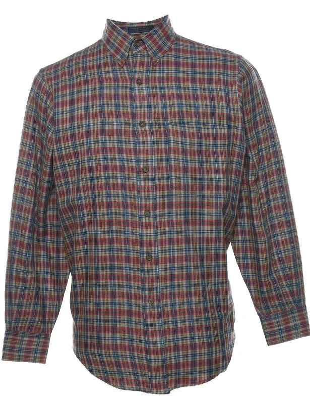 Long Sleeved Checked Shirt - M