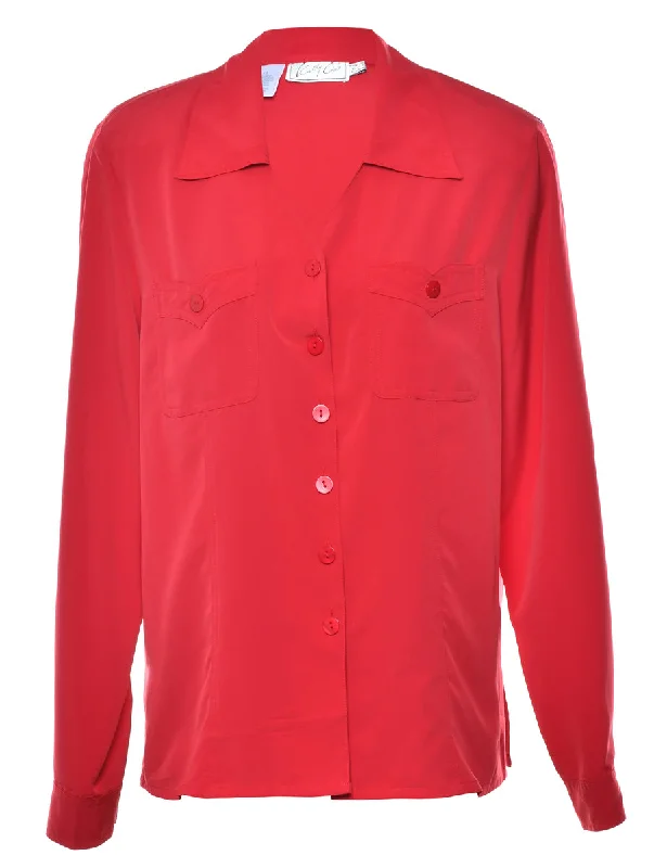 Long Sleeved Red Shirt - L