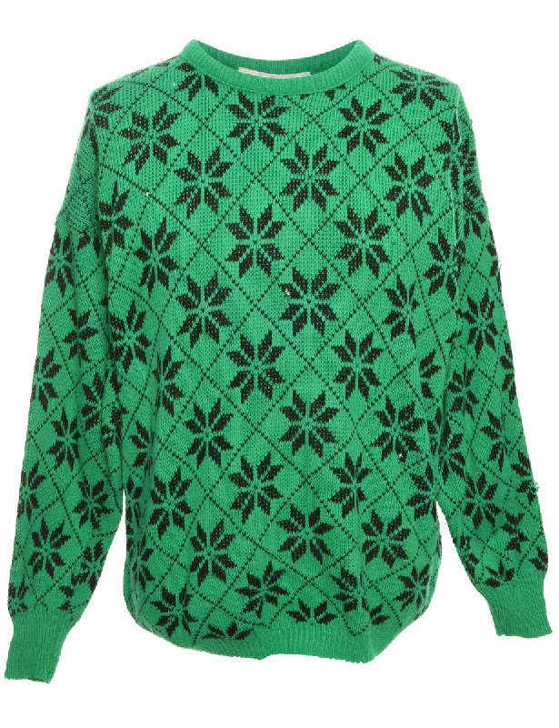 Nordic Green Jumper - M