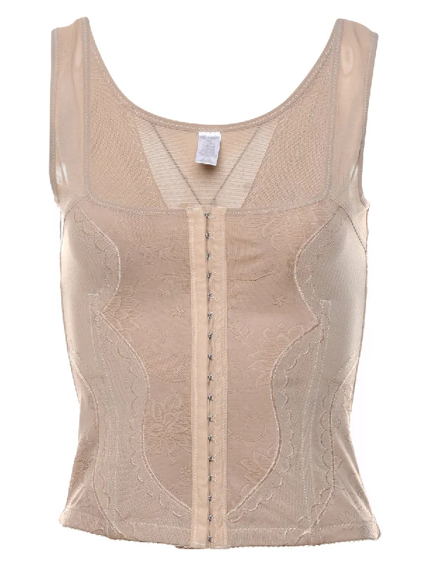 Nude Floral Bustier - S