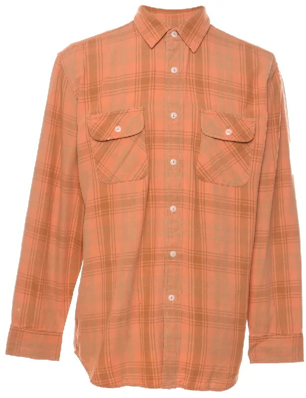 Orange Pendleton Checked Shirt - L