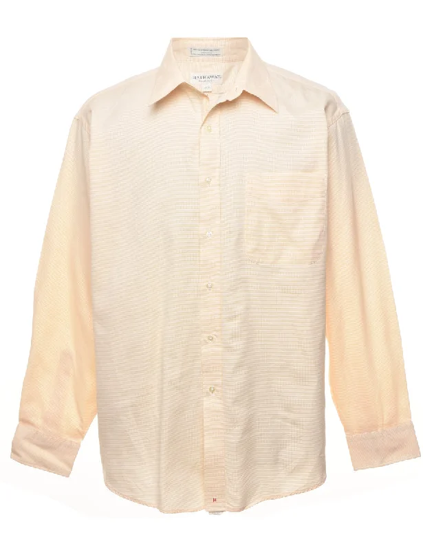 Pale Yellow Checked Shirt - XL