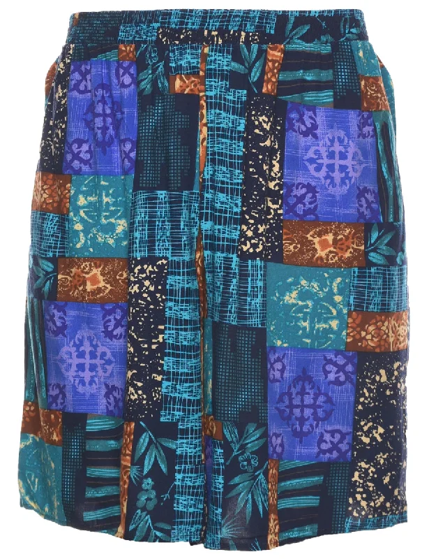 Patchwork Print Shorts - W29 L6