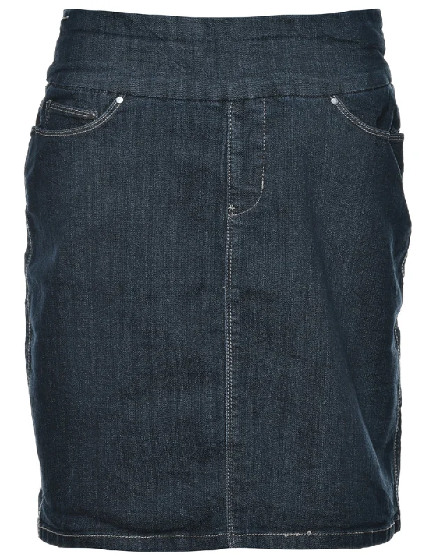 Pencil Shape Denim Skirt - M