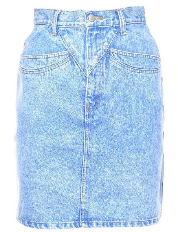 Pencil Shape Denim Skirt - S