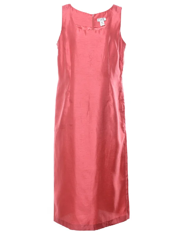 Pink Sleeveless Dress - L