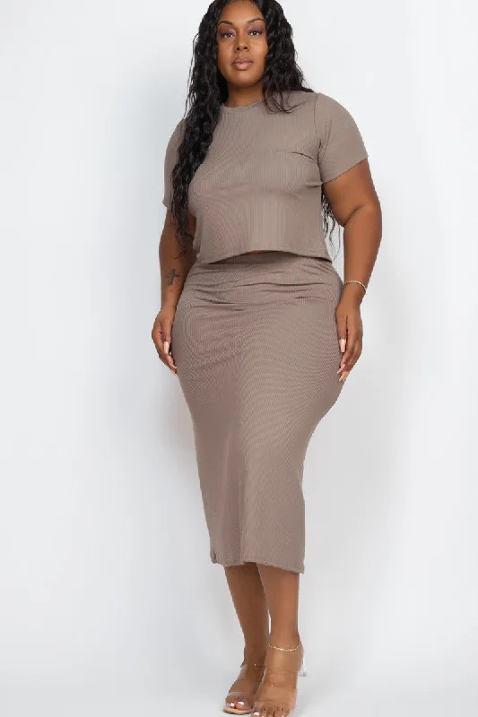 Mattie Ribbed Skirt Set