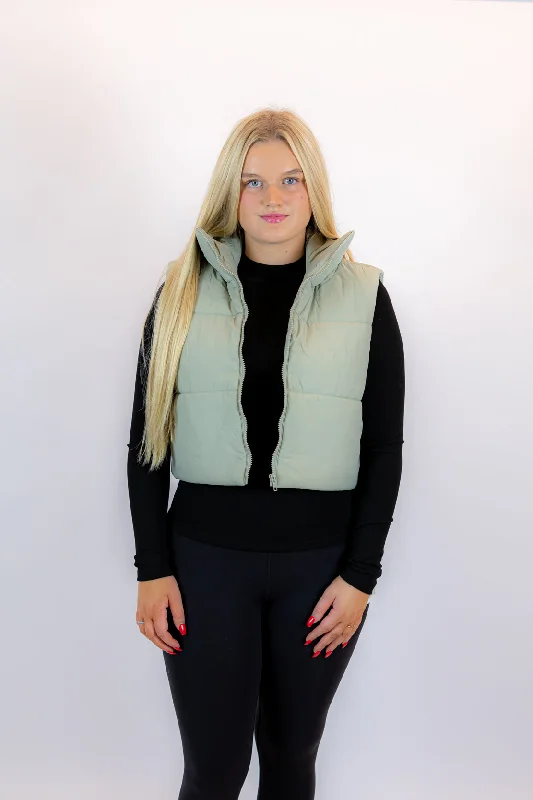 Shelby Puffer Vest | Sage