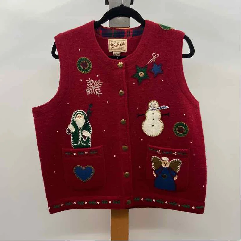 Woolrich Women's Size M Red Christmas Vest