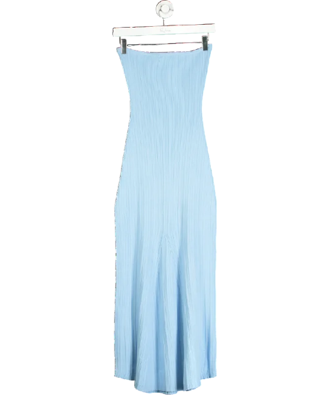 4th & Reckless Blue Henley Knit Bandeau Maxi Dress UK 10