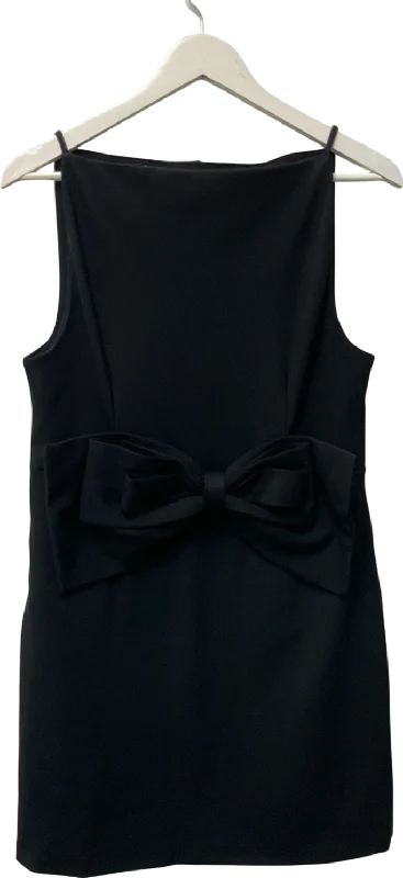 H&M Black Bow-detail Strappy Dress UK M