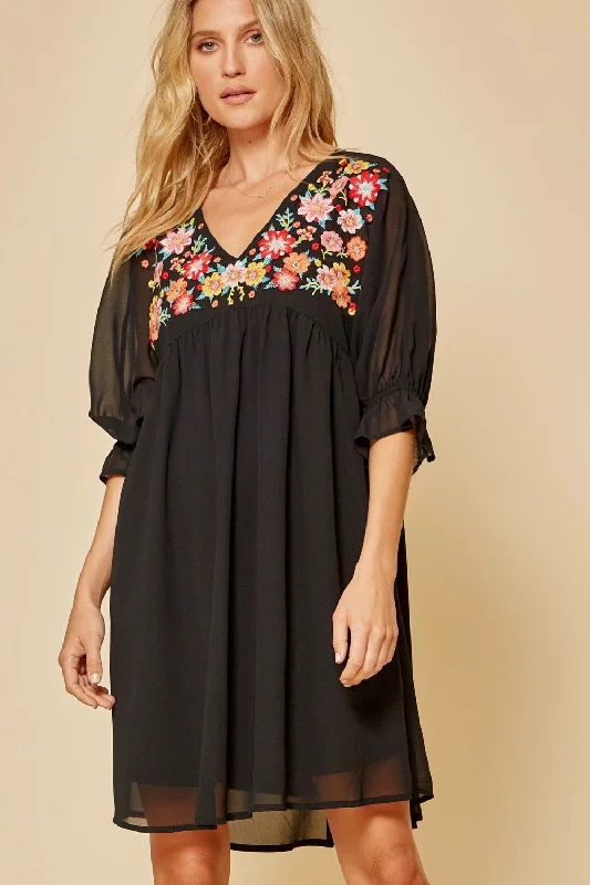 Floral Embroidered Dress