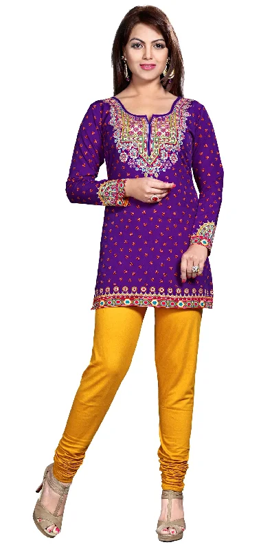 Elegant Purple Short Kurti for Women – Stylish Indian Kurti