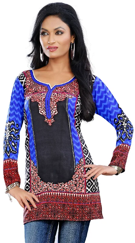 Stylish Blue Kurti Indian Wear – Trendy Short Kurti for Women