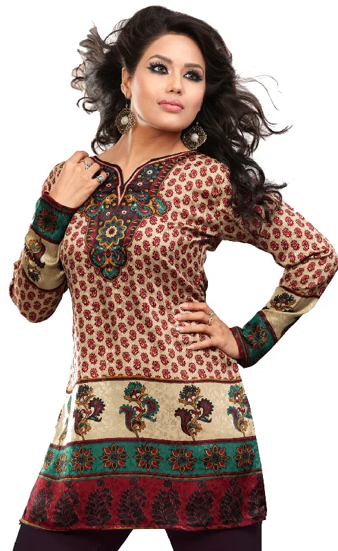 Stylish Brown Indian Kurti – Chic Ethnic Wear for Women