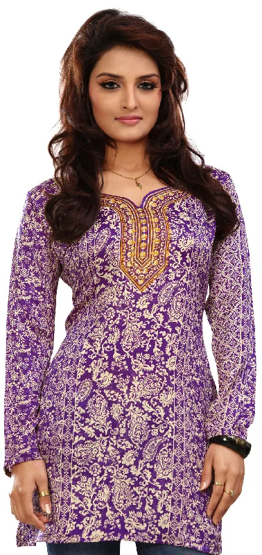 Trendy Purple Indian Kurti – Buy Indian Kurtis Online