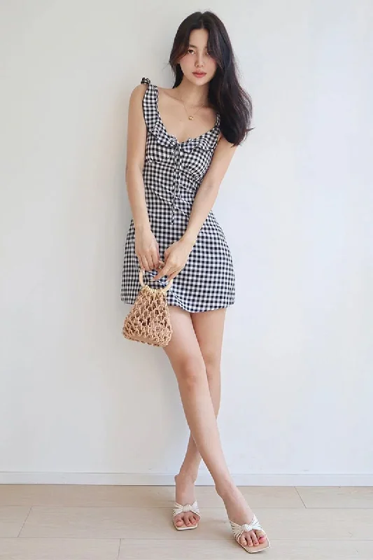 Katherine Plaid Mini Dress